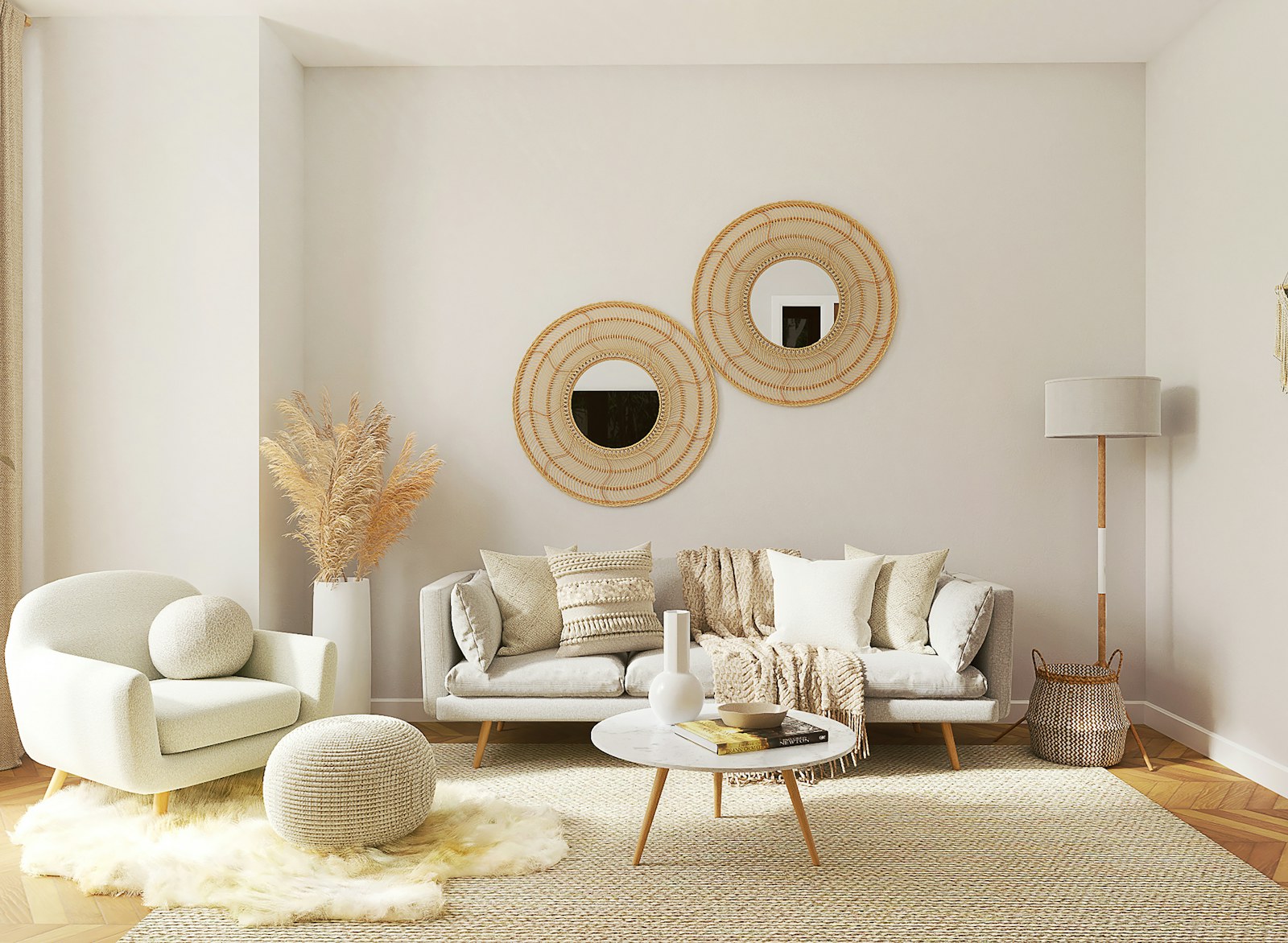 Chambre préparée avec linge soigné
